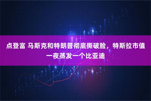 点登富 马斯克和特朗普彻底撕破脸，特斯拉市值一夜蒸发一个比亚迪
