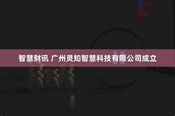 智慧财讯 广州灵知智慧科技有限公司成立